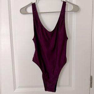 MOSSIMO Supply Co. Cheeky Plum One-Piece Swimsuit Size Small